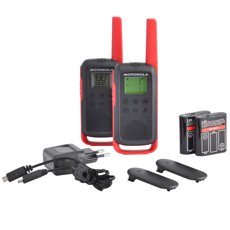 Рація Motorola Talkabout T62 TWIN PACK & CHGR (0,5W, PMR446, 446MHz, до 8км, 16кан., АКБ), 2шт, червона