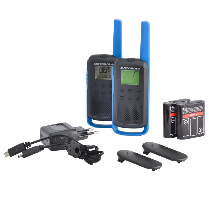 Рація Motorola Talkabout T62 TWIN PACK & CHGR (0,5W, PMR446, 446MHz, до 8км, 16 кан., АКБ), 2шт, синя