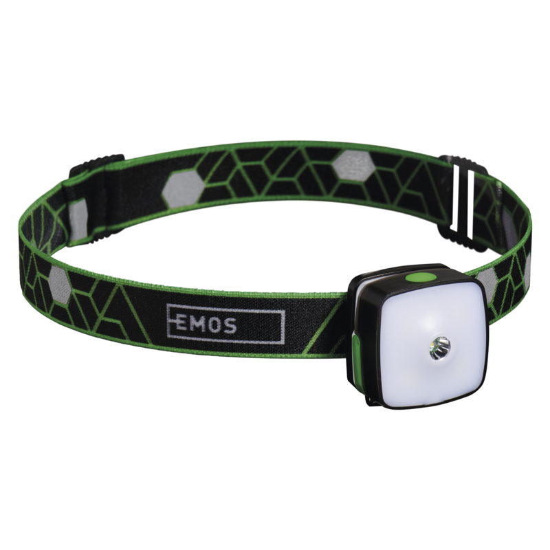 Фонарь налобный Emos P3535 (Cree + 4xSMD, 110 люмен, 3 режима, USB)