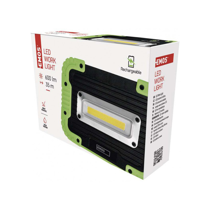 2в1 - Ліхтар прожектор кемпінговий + Power Bank Emos P4534 (COB, 600 люмен, 2 режими, USB)
