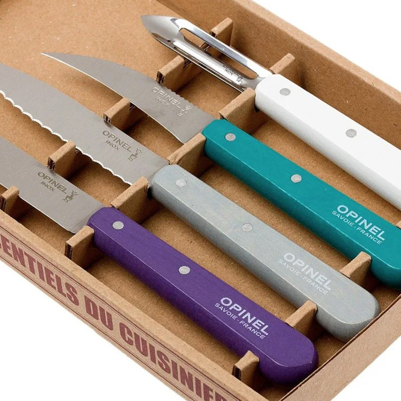 Набір кухонних ножів Opinel Les Essentiels Art Deco (4 предмети), 4 кольори