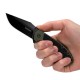 Нож складной Kershaw Faultline (длина: 178мм, лезвие: 76мм, черное), черно-оливковый