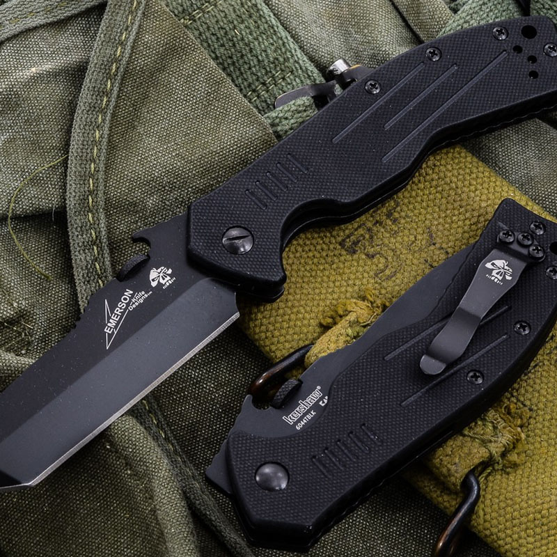 Ніж складаний Kershaw CQC-8K (довжина: 206мм, лезо: 89мм, чорне), чорний