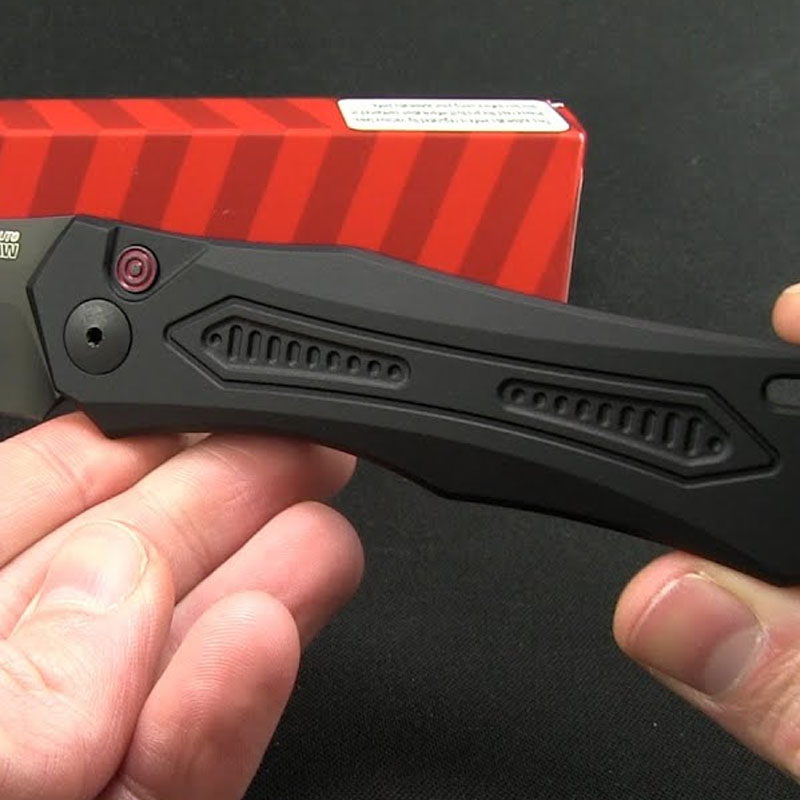 Ніж автоматичний Kershaw Launch 6 (довжина: 220мм, лезо: 90мм, чорне), чорний