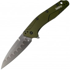Ніж складаний Kershaw Dividend (довжина: 185мм, лезо: 76мм), оливковий