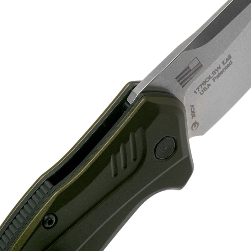 Ніж складаний Kershaw Link (довжина: 193мм, лезо: 84мм), оливковий