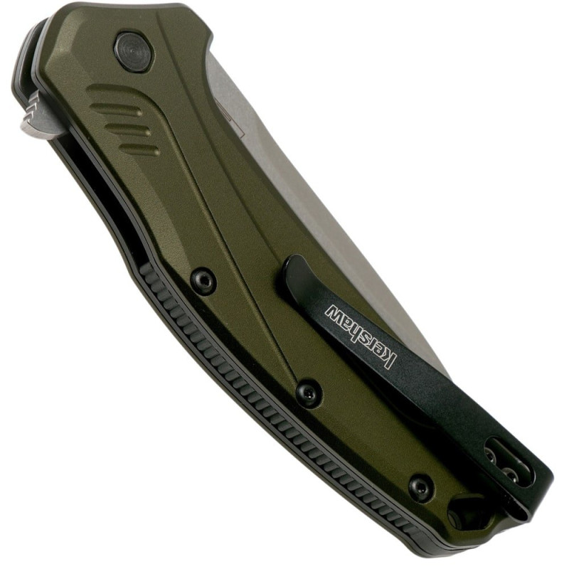 Ніж складаний Kershaw Link (довжина: 193мм, лезо: 84мм), оливковий