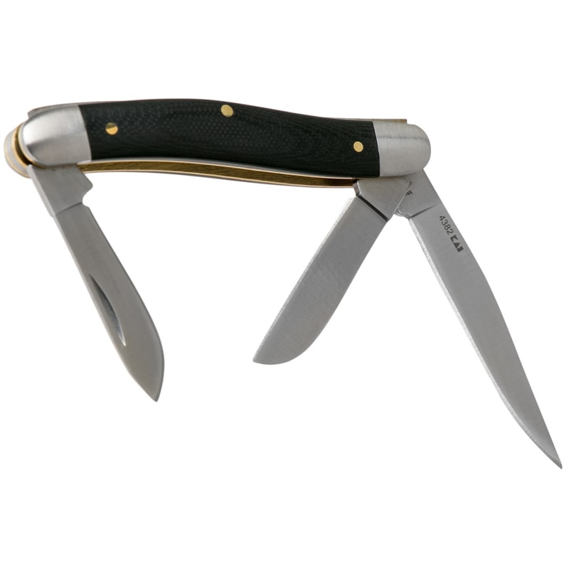 Ніж складаний Kershaw Brandywine (довжина: 158мм, леза: 50, 66, 47мм), чорний