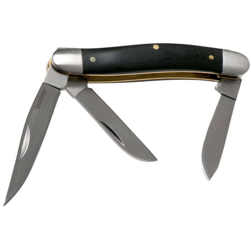 Ніж складаний Kershaw Brandywine (довжина: 158мм, леза: 50, 66, 47мм), чорний