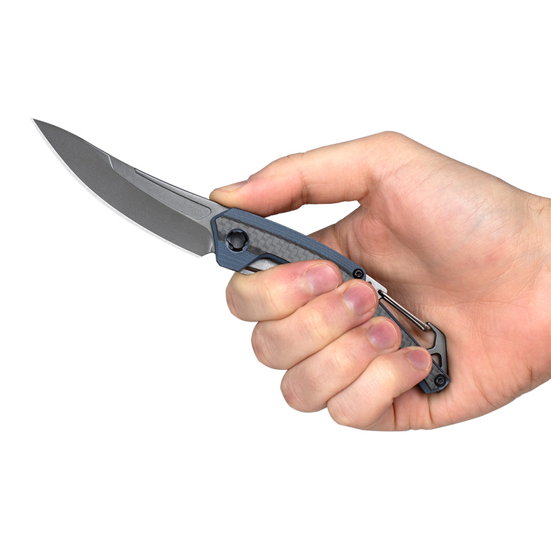 Ніж складаний Kershaw Reverb XL (довжина: 187мм, лезо: 76мм, чорне), синій