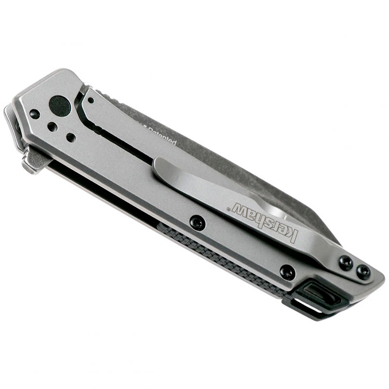 Ніж складаний Kershaw Misdirect (довжина: 175мм, лезо: 76мм, чорний), сірий