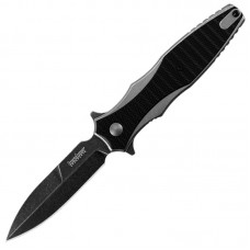 Нож складной Kershaw Decimus (длина: 191мм, лезвие: 83мм, черное), черный