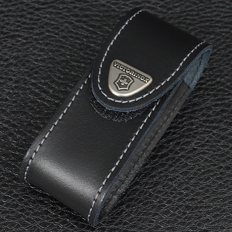 Чохол шкіряний для ножів Victorinox (84-91мм, до 4х шарів), чорний, на липучці 4.0520.3