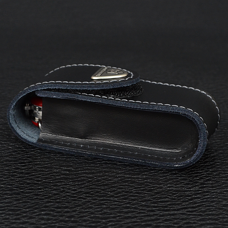 Чохол шкіряний для ножів Victorinox (84-91мм, до 4х шарів), чорний, на липучці 4.0520.3