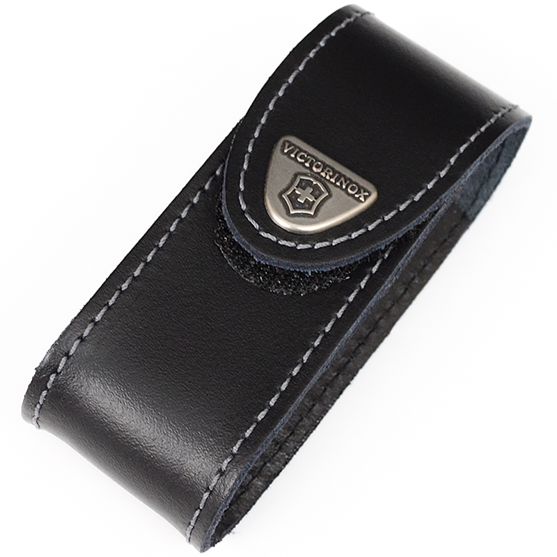 Чохол шкіряний для ножів Victorinox (84-91мм, до 4х шарів), чорний, на липучці 4.0520.3