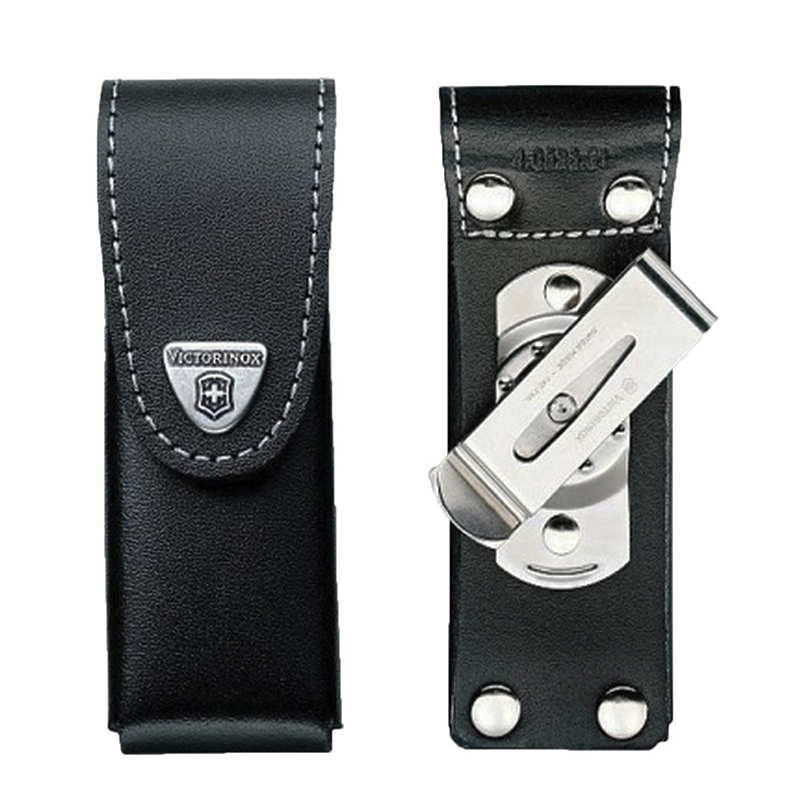 Чохол для ножів Victorinox (111мм, до 4х шарів), шкіряний, на липучці, з повор. кліпом 4.0523.31