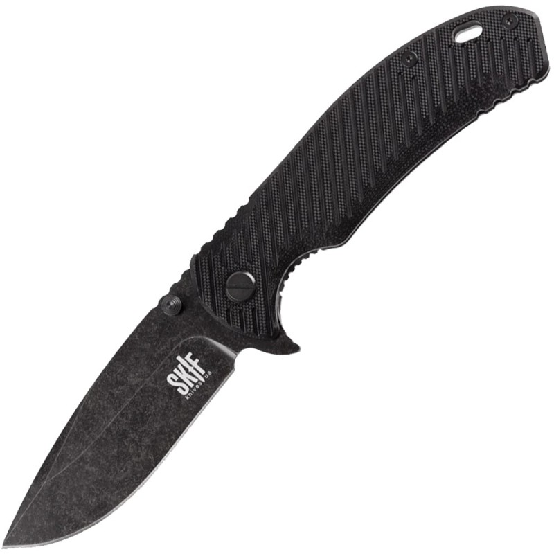 Ніж складаний SKIF Sturdy II BSW (довжина: 223мм, лезо: 96мм, чорне), чорний
