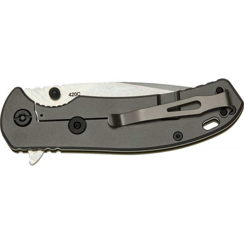 Ніж складаний SKIF Sturdy II SW (довжина: 223мм, лезо: 96мм), оливковий