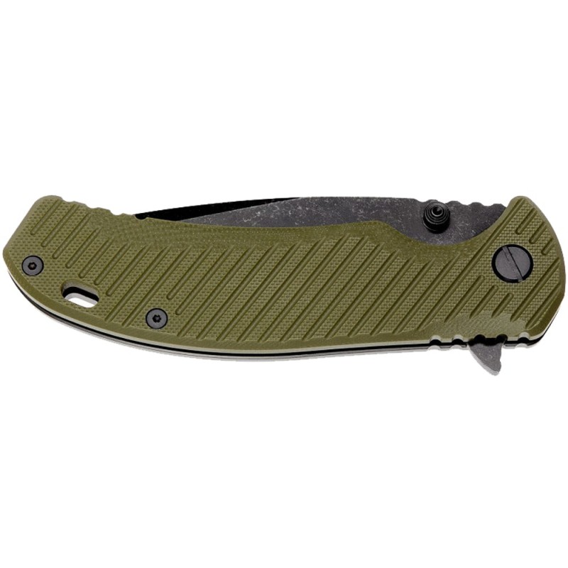 Ніж складаний SKIF Sturdy II BSW (довжина: 223мм, лезо: 96мм, чорне), оливковий