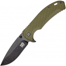 Ніж складаний SKIF Sturdy II BSW (довжина: 223мм, лезо: 96мм, чорне), оливковий