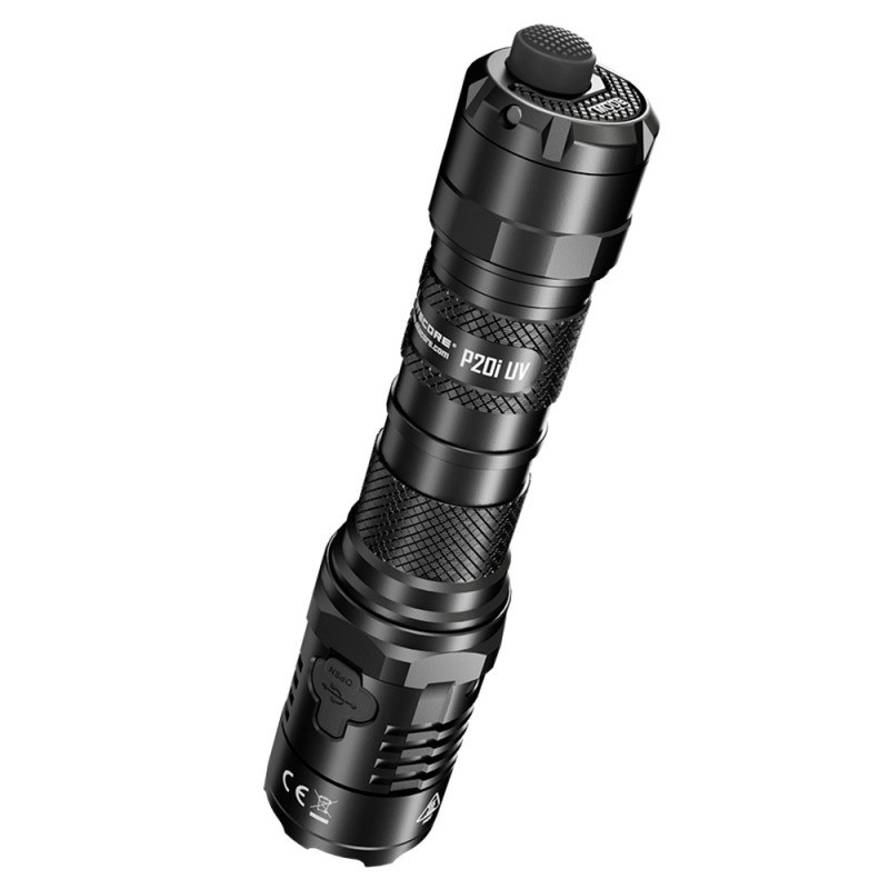 Мощный тактический фонарь Nitecore P20i UV с белым и ультрафиолетовым светом (USB Type-C)