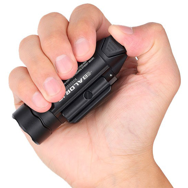 Ліхтар пістолетний з ІЧ ЛЦУ Olight BALDR IR (1350 люмен, 3 режими, 2xCR123A), чорний