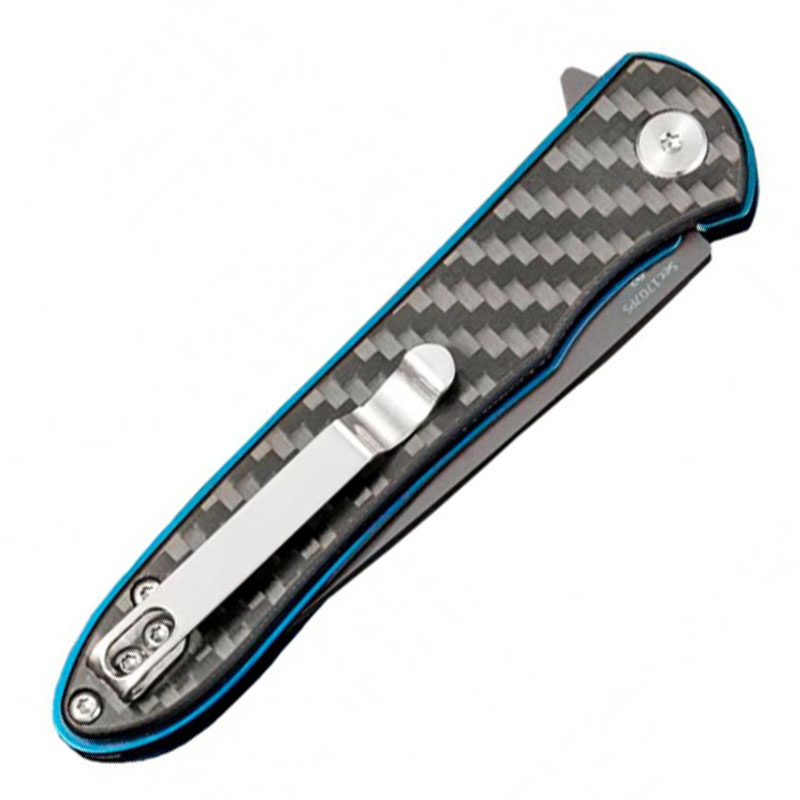 Ніж складаний Artisan Shark Small (довжина: 180мм, лезо: 80мм, чорне), чорний CF
