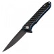 Ніж складаний Artisan Shark Small (довжина: 180мм, лезо: 80мм, чорне), чорний CF