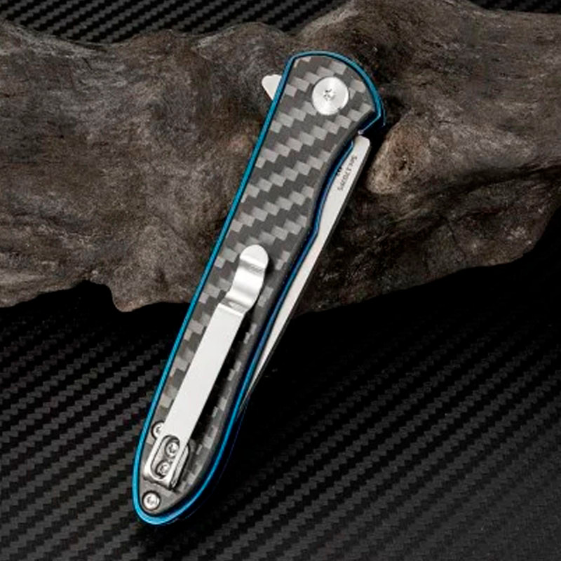 Ніж складаний Artisan Shark Small (довжина: 180мм, лезо: 80мм), чорний CF