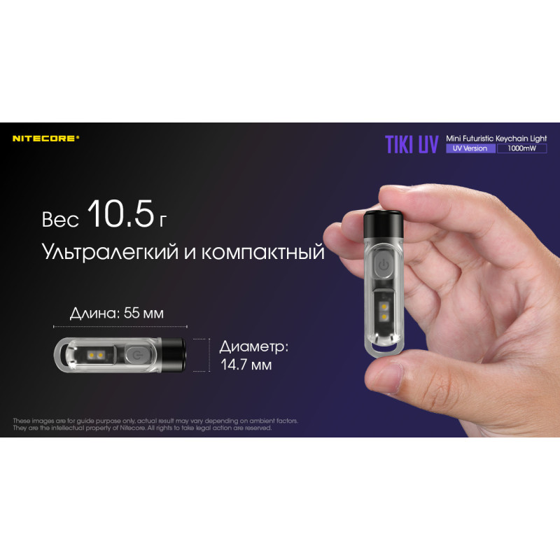 Потужний ультрафіолетовий міні ліхтар Nitecore TIKI UV