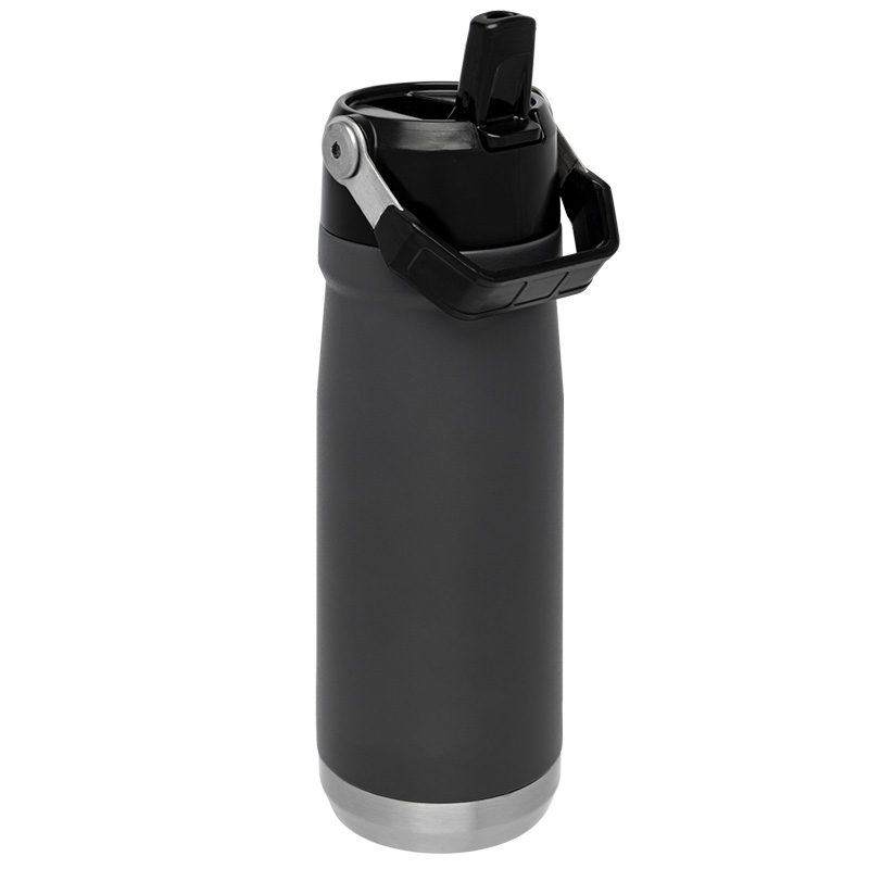 Термопляшка Stanley Go flip straw (0.65л), сіра