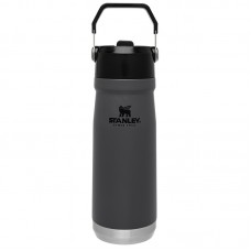 Термопляшка Stanley Go flip straw (0.65л), сіра