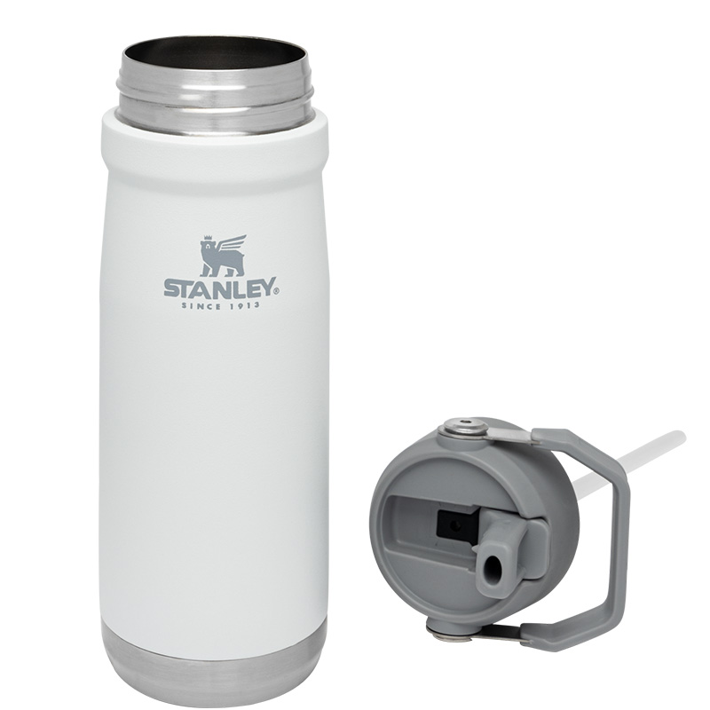 Термопляшка Stanley Go flip straw (0.65л), біла