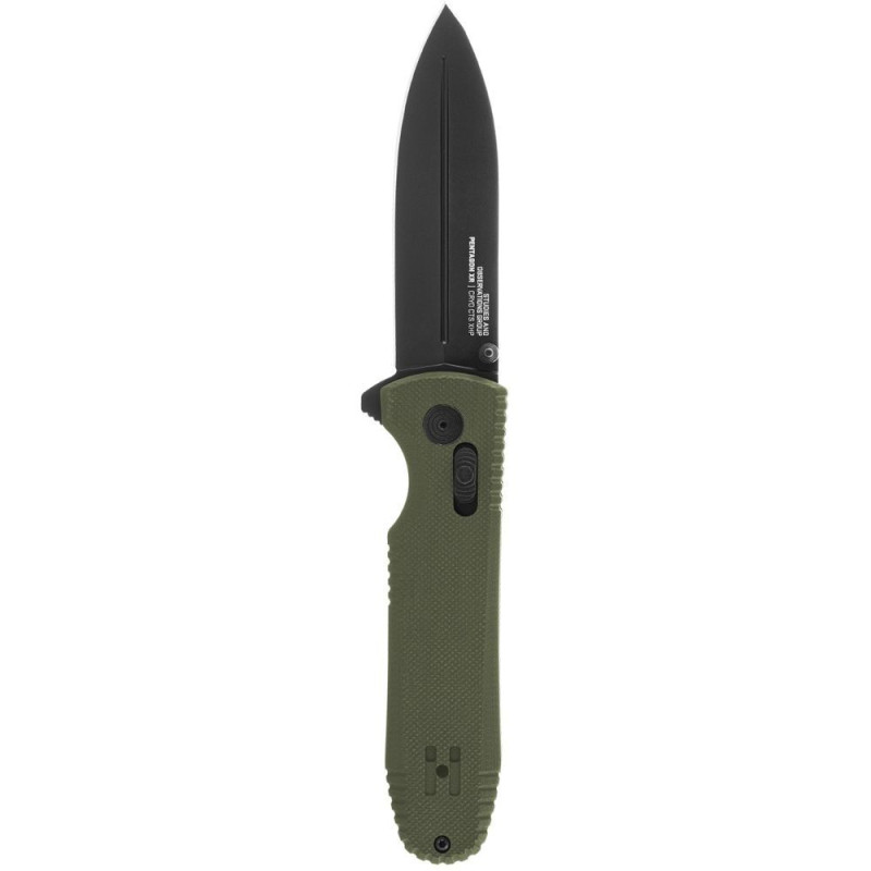 Ніж складаний SOG Pentagon XR (довжина: 213мм, лезо: 91мм, чорний), зелений