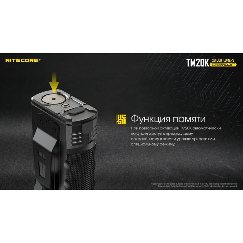 Потужний далекобійний тактичний ліхтар Nitecore TM20K (USB Type-C)