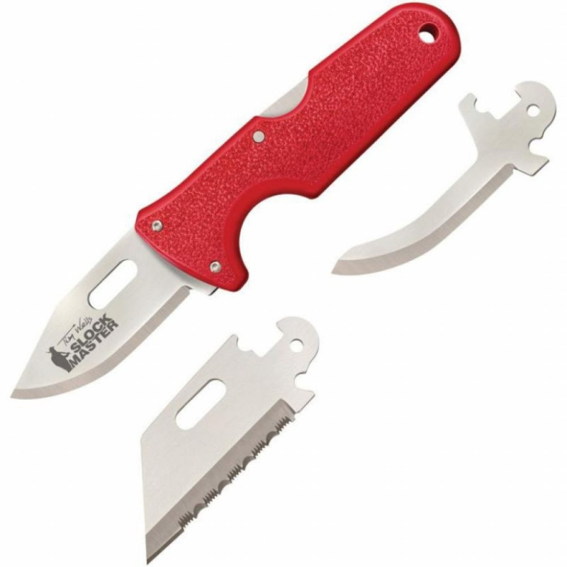 Ніж фіксований Cold Steel Click-N-Cut Slock Master (довжина: 165мм, лезо: 64мм), червоний