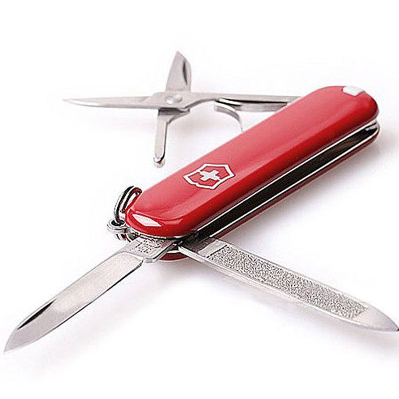 Ніж складаний, мультитул Victorinox Classic SD (58мм, 7 функцій), червоний 06223.G