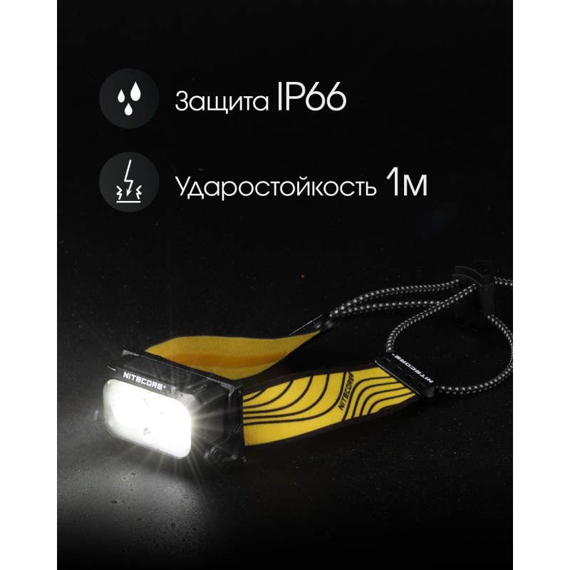 Ультралегкий налобный фонарь Nitecore NU25 NEW, черный