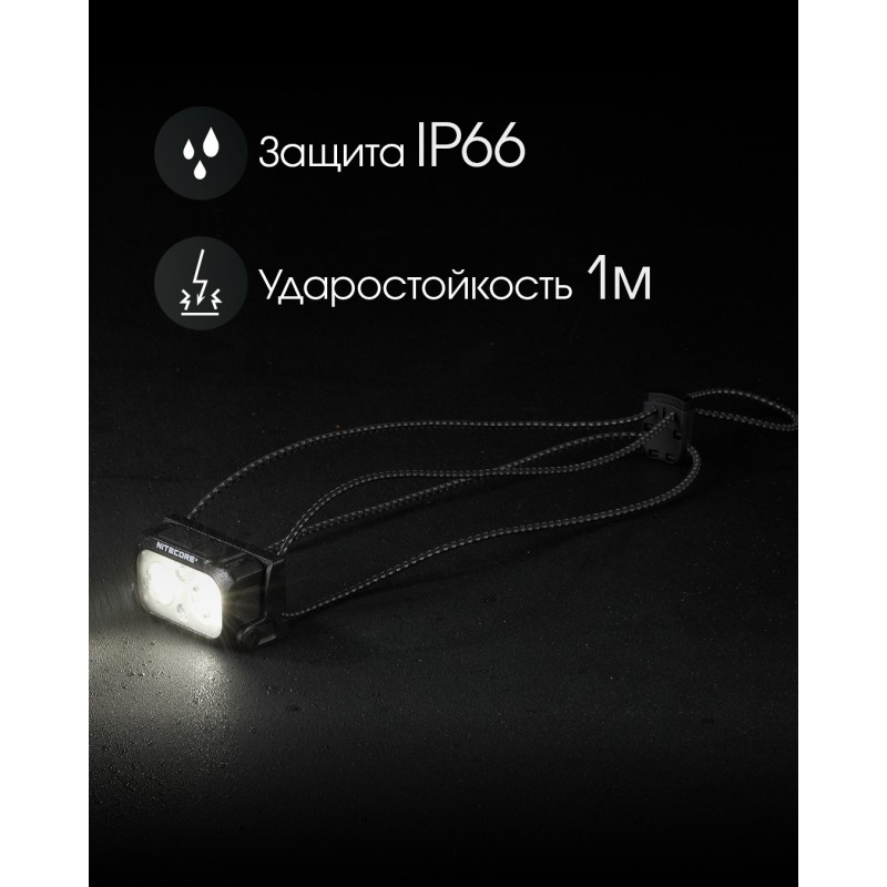 Ультралегкий налобный фонарь Nitecore NU25 UL NEW, черный