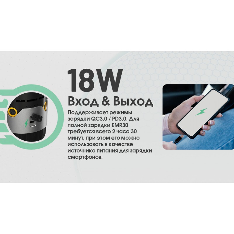 2в1 Фумигатор беспроводной, Power Bank Nitecore EMR30 (QC 3.0, 10400mAh, Отпугиватель нагрев и ультразвук)