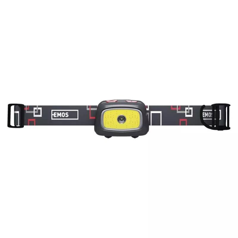 3в1 - Фонарь налобный + маяк + свисток Emos P3531 (LED + COB, 330 люмен, 7 режимов, 3xAAA+1хCR2032)