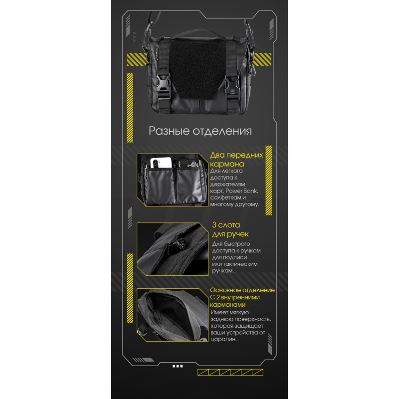 Сумка повседневная Nitecore SLB05 (Nylon 500D), черная