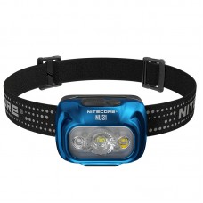 Фонарь налобный Nitecore NU31 (Белый + Красный LED, 550 люмен, 9 режимов, USB-C), синий