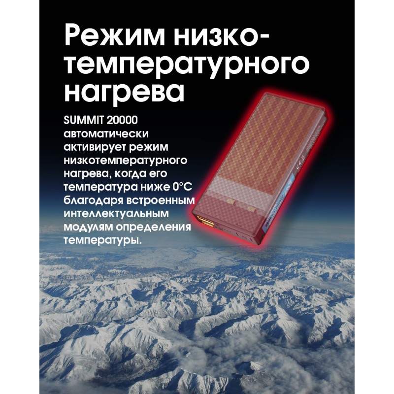 Внешнее зарядное устройство Power Bank Nitecore SUMMIT 20000 (77W, QC 3.0, 20000mAh, с функцией подогрева)