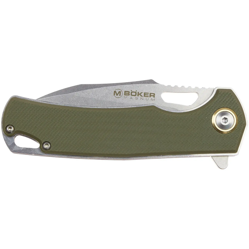 Нож складной Boker Magnum Skelsis (длина: 190мм, лезвие: 83мм), зеленый
