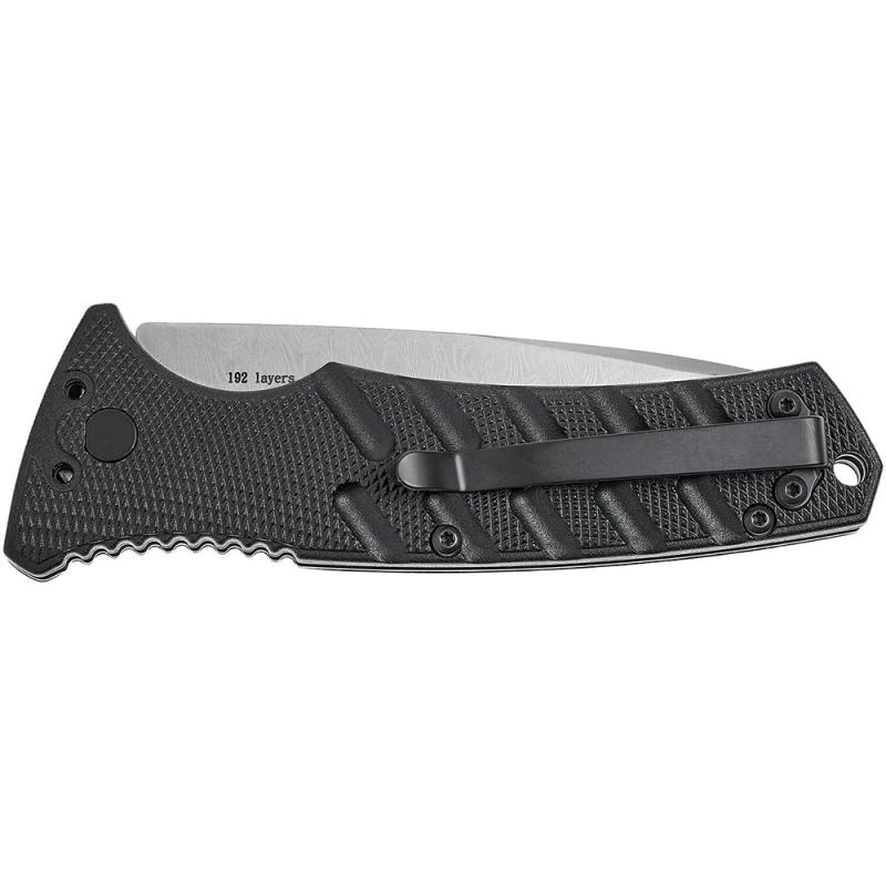 Ніж складаний Boker Plus Strike Damascus (довжина: 201мм, лезо: 82мм), чорний
