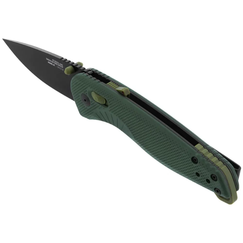 Ніж складаний SOG Aegis AT (довжина: 207мм, лезо: 79мм, чорний), зелений
