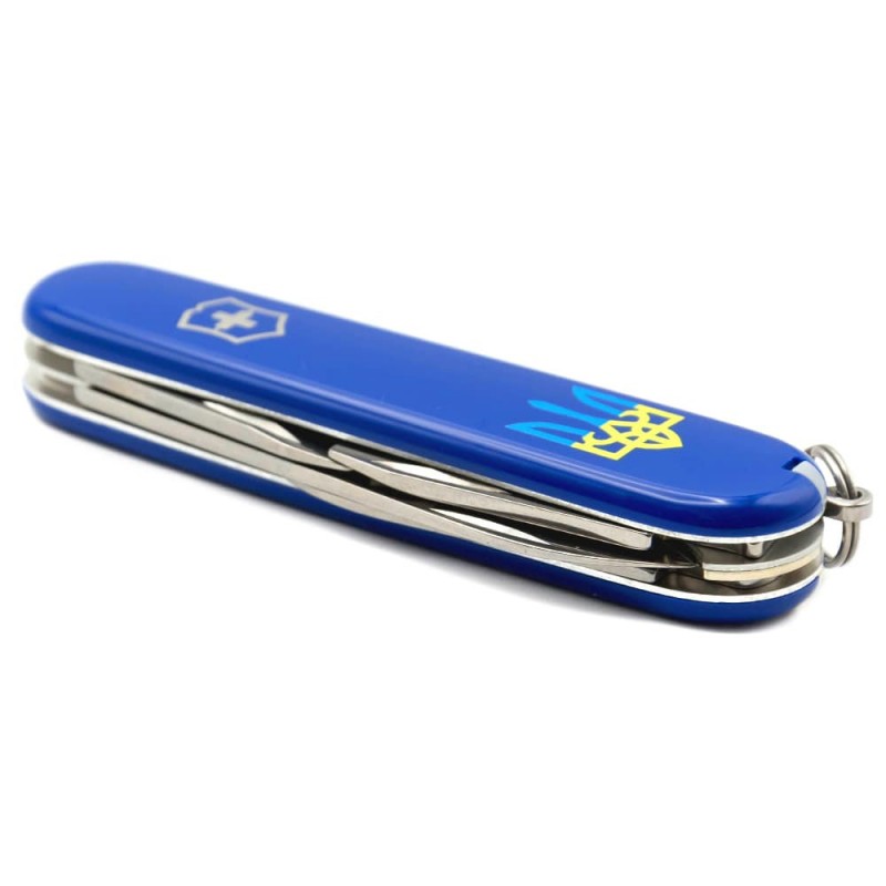 Ніж складаний, мультитул Victorinox Spartan Ukraine Тризуб (91мм, 12 функцій), синій 13603.2_T0016u
