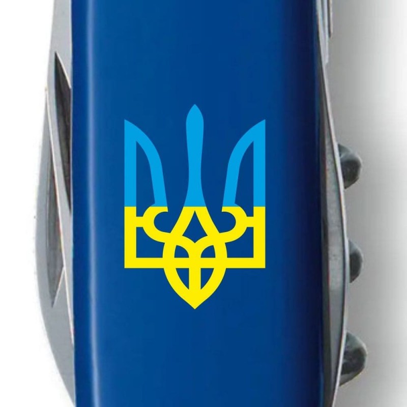 Ніж складаний, мультитул Victorinox Spartan Ukraine Тризуб (91мм, 12 функцій), синій 13603.2_T0016u