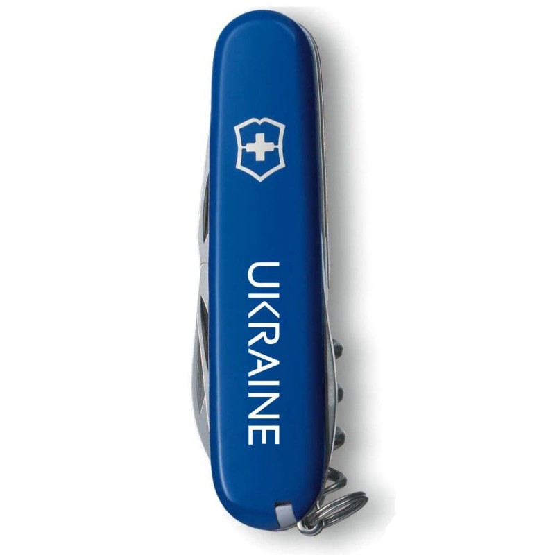 Ніж складаний, мультитул Victorinox Spartan Ukraine (91мм, 12 функцій), синій 13603.2_T0140u